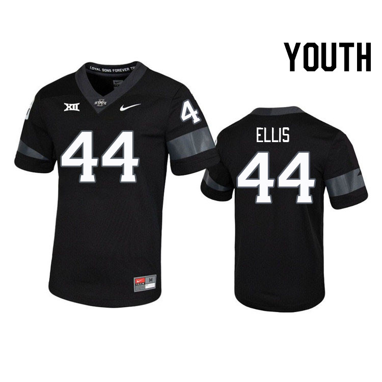 Youth #44 Jacob Ellis Iowa State Cyclones College Football Jerseys Stitched Sale-Black